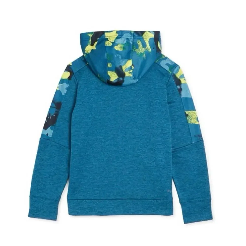 Russell Boys Tech Fleece Teal Green Camouflage Hoodie Sweatshirt Size‎ 18 xxl